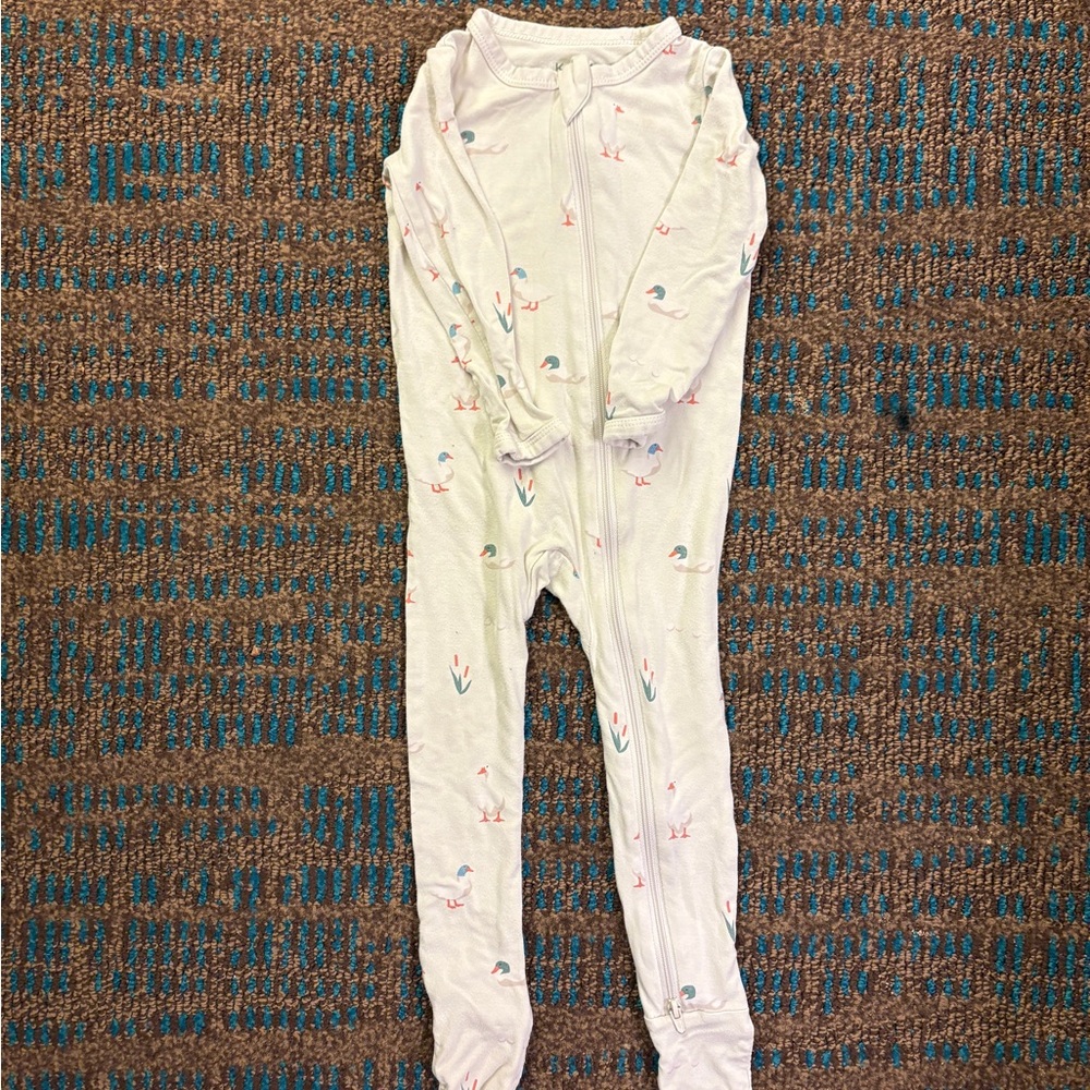Kyte BABY Cream One Piece with Bird Print